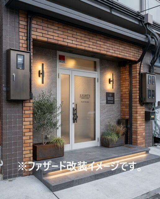レイクハイツヤマキのファサード改装後イメージ