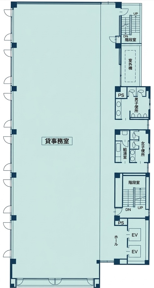 滋賀県栗東市 4F約123坪 ワンフロアオフィステナント JR栗東駅徒歩15分