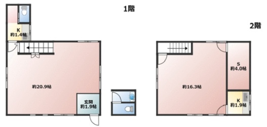 滋賀県湖南市 大型トラック進入可・大型車庫付 事務所・倉庫・貸土地テナント