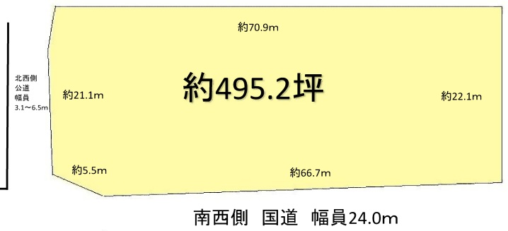 滋賀県 守山市 約495坪 事業用貸土地 ※諸条件要相談